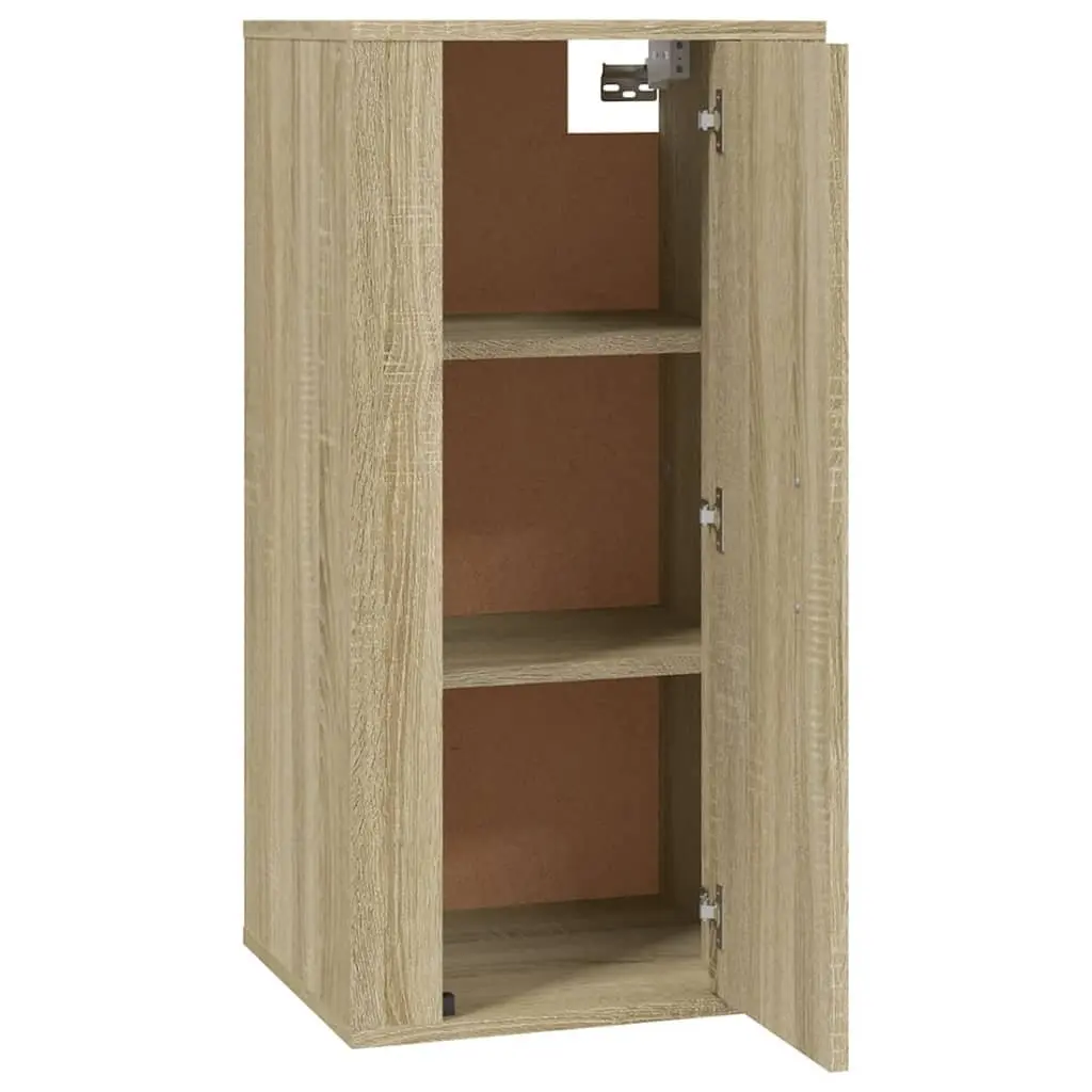 Wall Mounted TV Cabinet Brown Storage Unit 40 x 34.5 x 80 cm