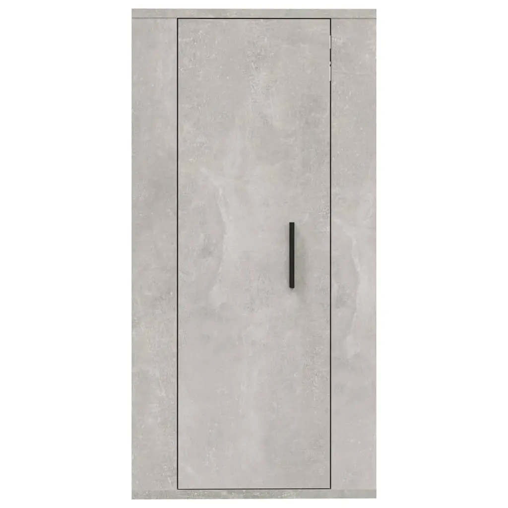 Grey Wall Mounted TV Cabinet with Three Compartments