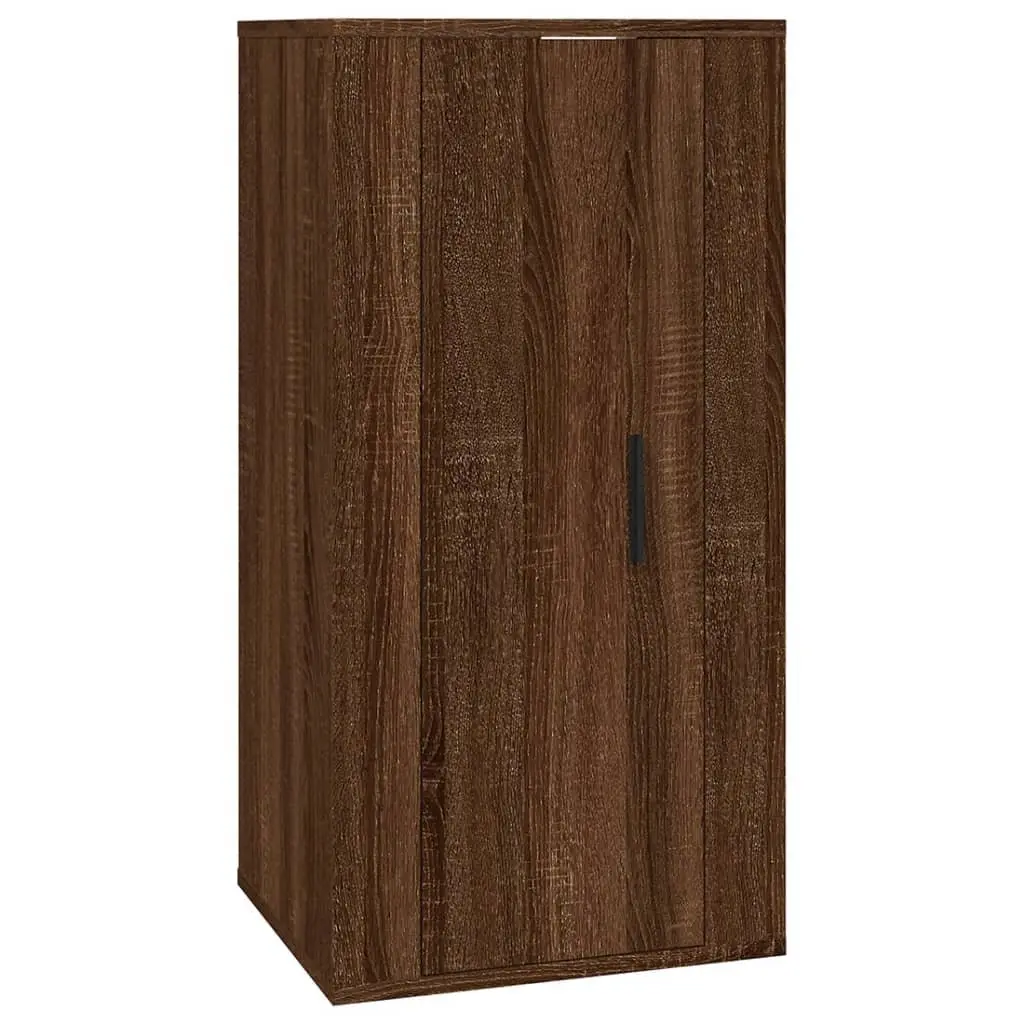 Wall Mounted TV Cabinet Media Storage Unit 40x34.5x80 cm Brown Oak