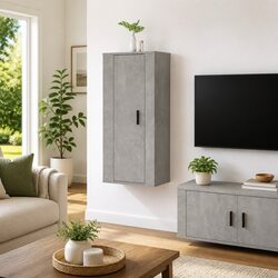 Practical Grey TV Cabinet Wall Mounted 40x34.5x100cm