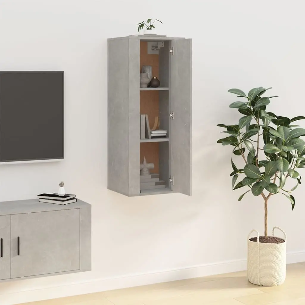Wall Mounted TV Cabinet Media Storage Unit 40x34.5x100cm Grey