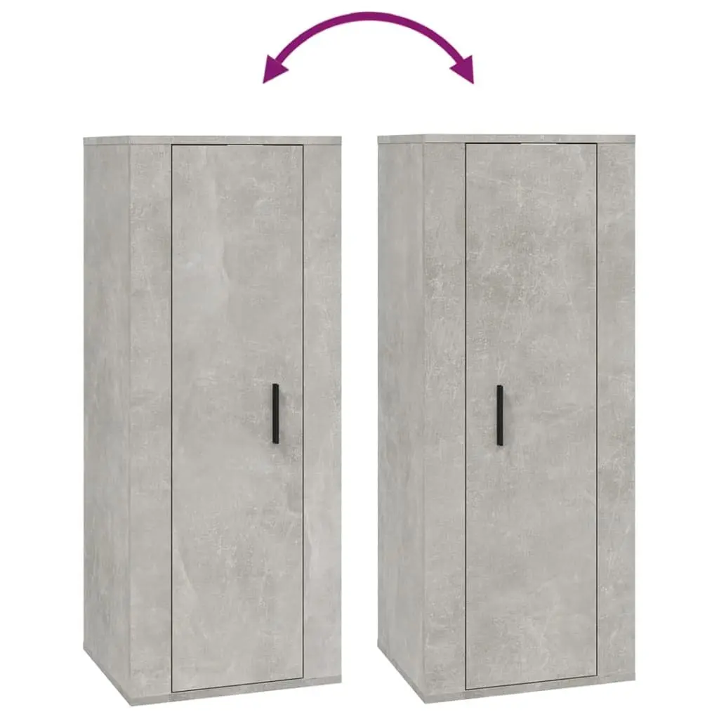 Wall Mounted TV Cabinet Media Storage Unit 40x34.5x100cm Grey