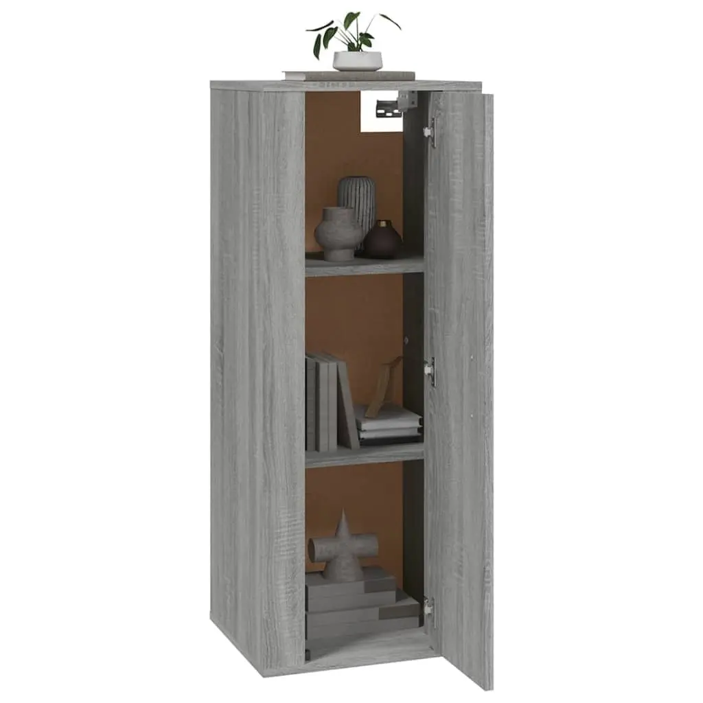 Wall Mounted TV Cabinet Grey Sonoma 40x34.5x100cm Storage Unit Media Stand