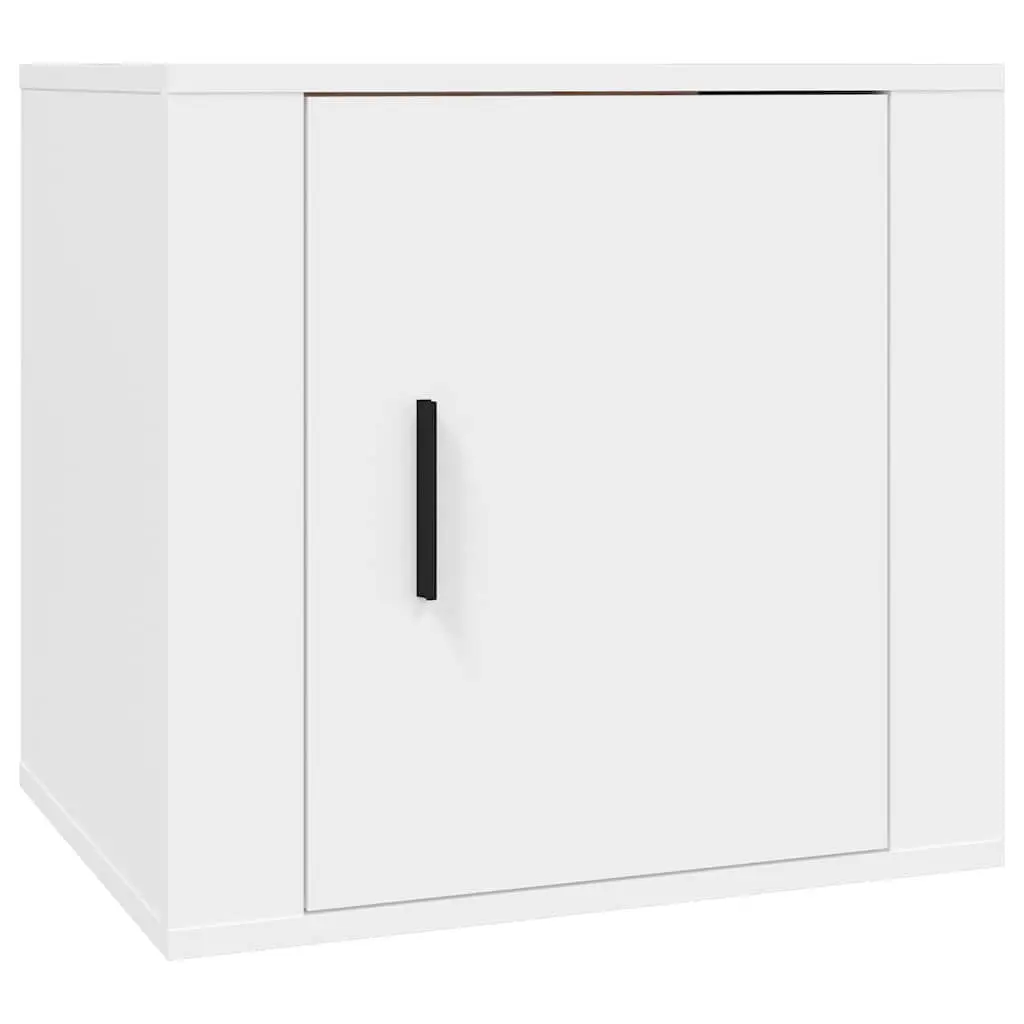 Bedside Cabinet White Storage Organiser Nightstand 50W x 39D x 47H cm