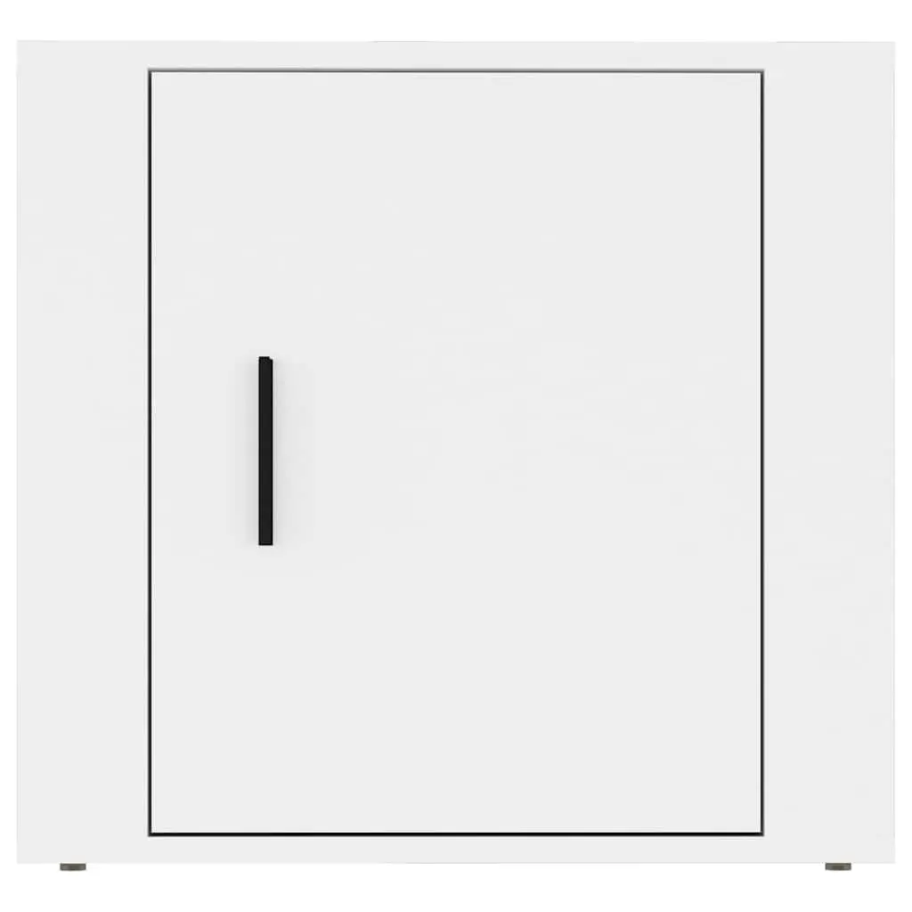 Bedside Cabinet White Storage Organiser Nightstand 50W x 39D x 47H cm