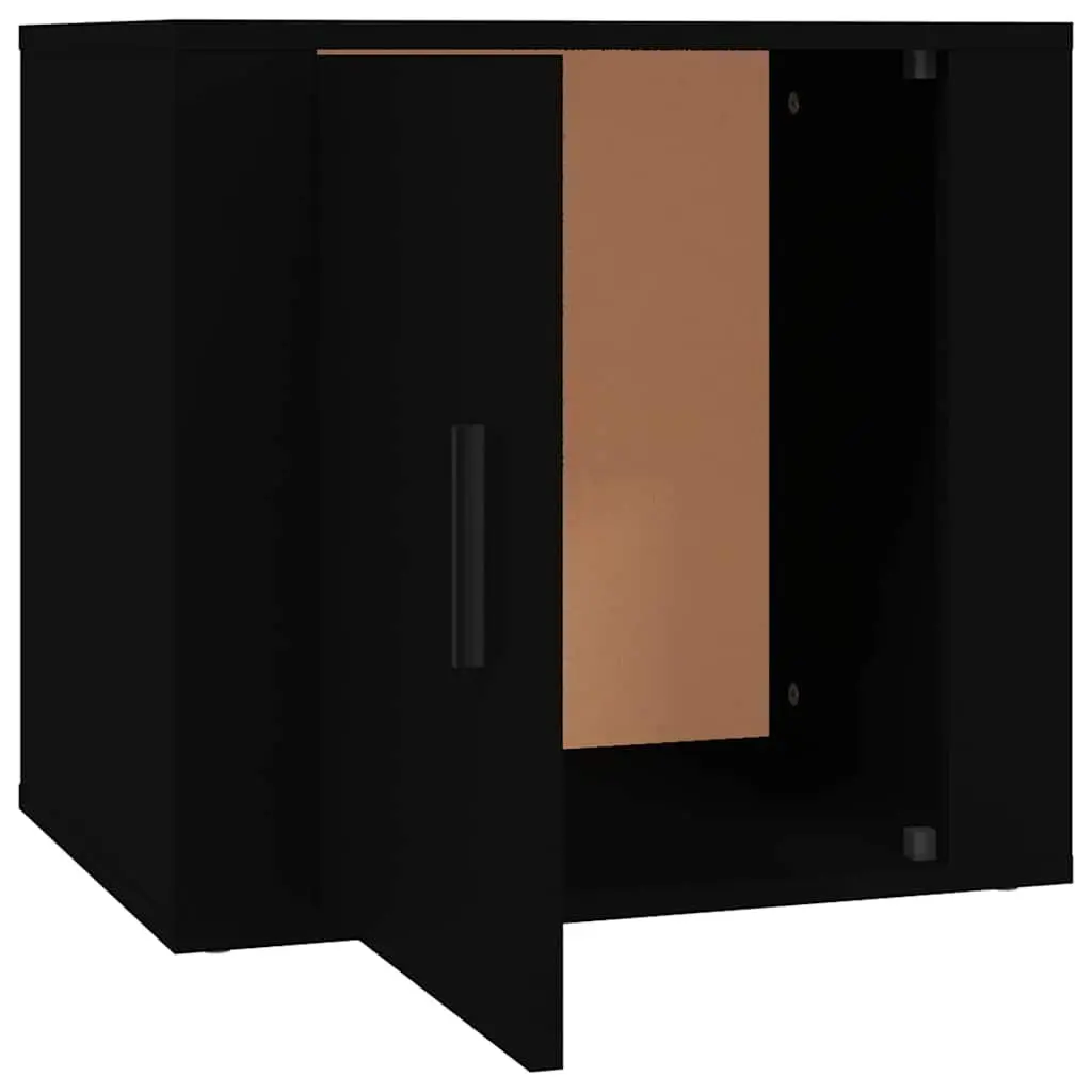 Bedside Cabinets Black Storage Nightstand 50 x 39 x 47 cm 2 pcs