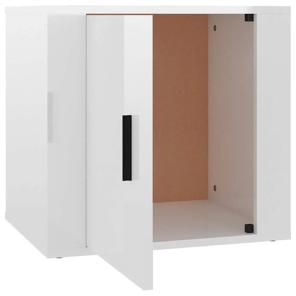Bedside Cabinets Storage Nightstand 50 x 39 x 47 cm White 2 Piece Set