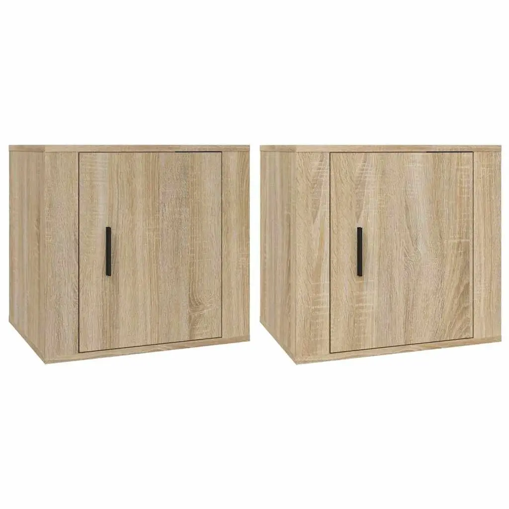 Bedside Cabinets Storage Side Tables 50W x 39D x 47H cm Brown 2 Piece