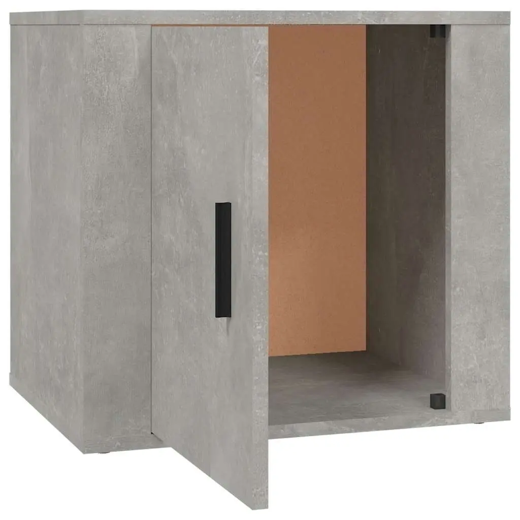 Bedside Cabinet Storage Unit Grey Nightstand Bedroom Furniture