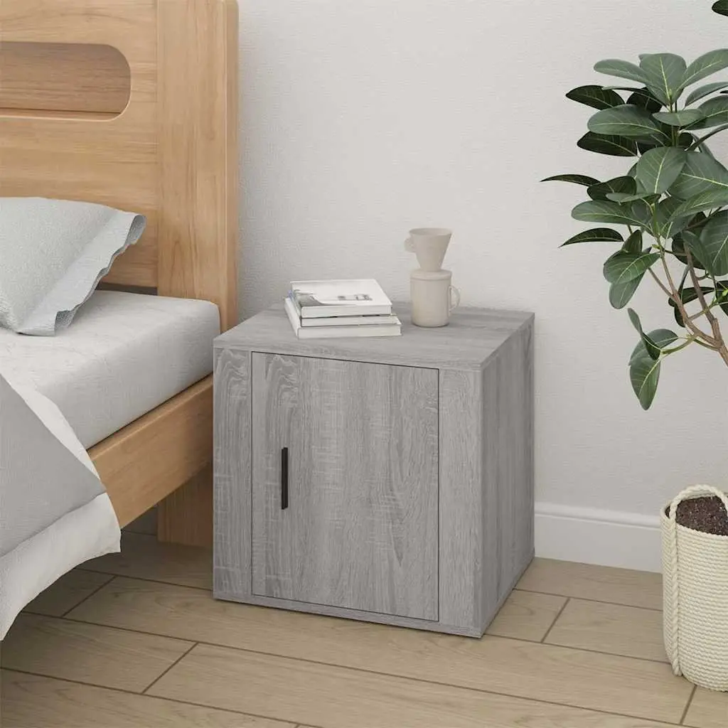 Bedside Cabinets Storage Nightstand 50x39x47cm Grey 2 pcs