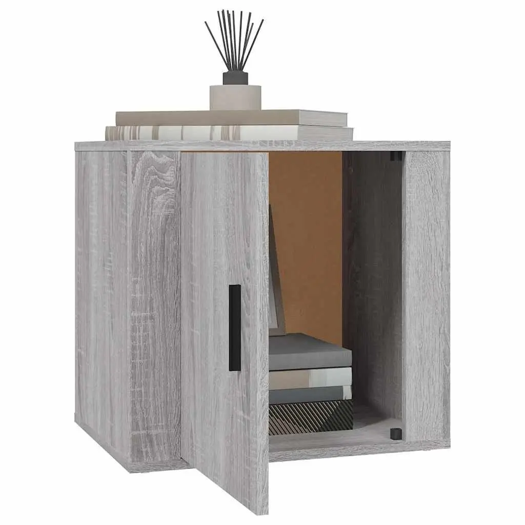 Bedside Cabinets Storage Nightstand 50x39x47cm Grey 2 pcs