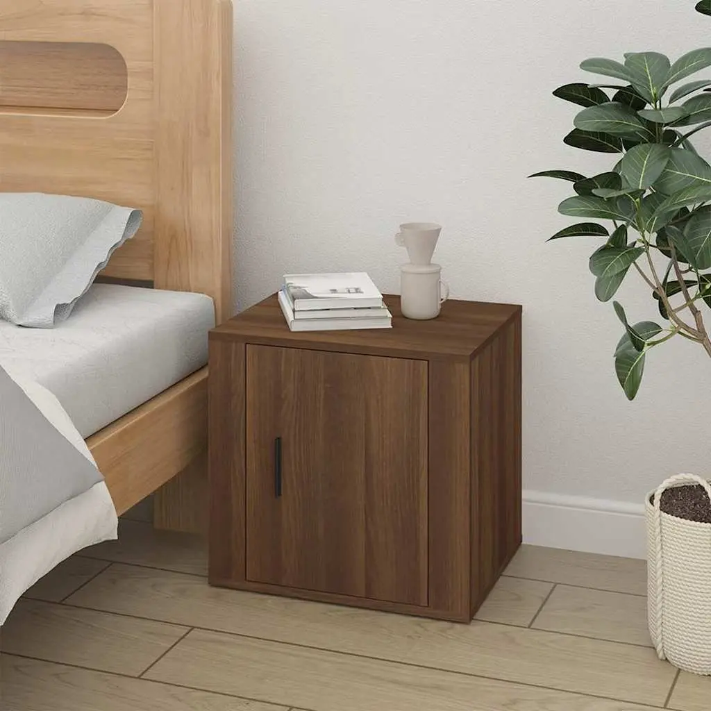Bedside Cabinets Storage Furniture 50 x 39 x 47 cm Brown Oak 2 Piece