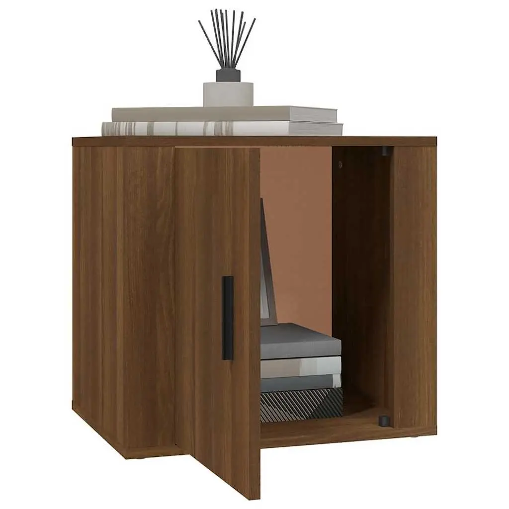 Bedside Cabinets Storage Furniture 50 x 39 x 47 cm Brown Oak 2 Piece
