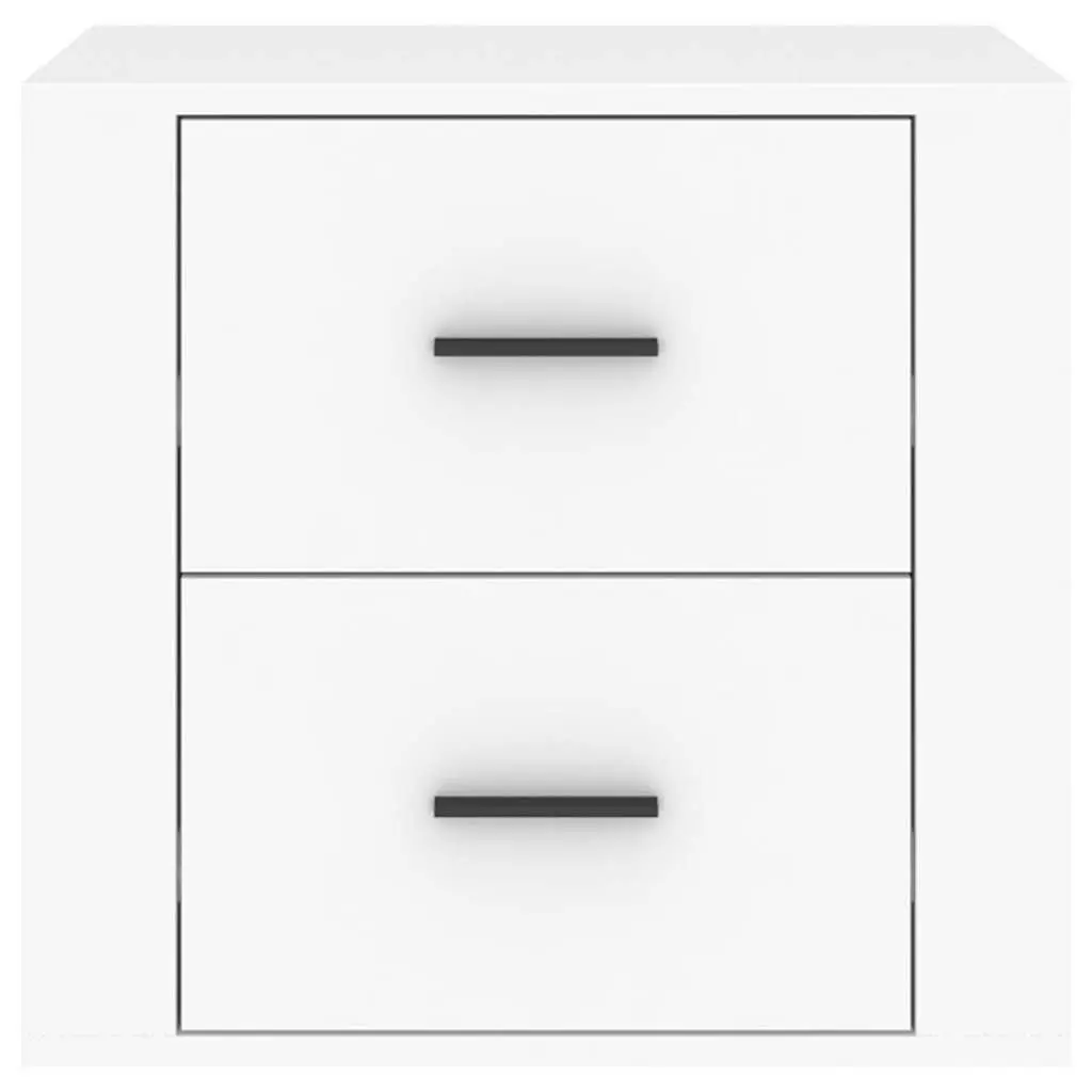 Bedside Table White Storage Nightstand Organizer Compact Size