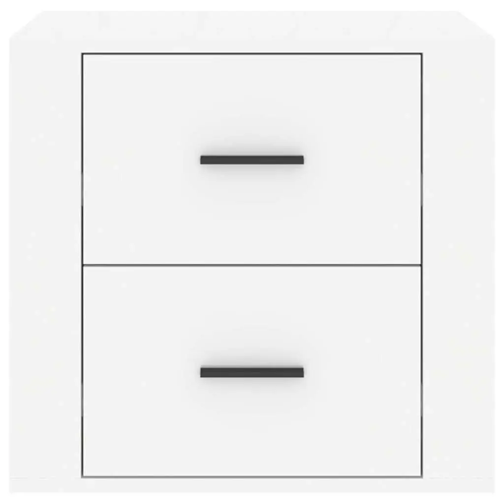 Bedside Table Storage High Gloss White Nightstand 50W x 39D x 47H cm