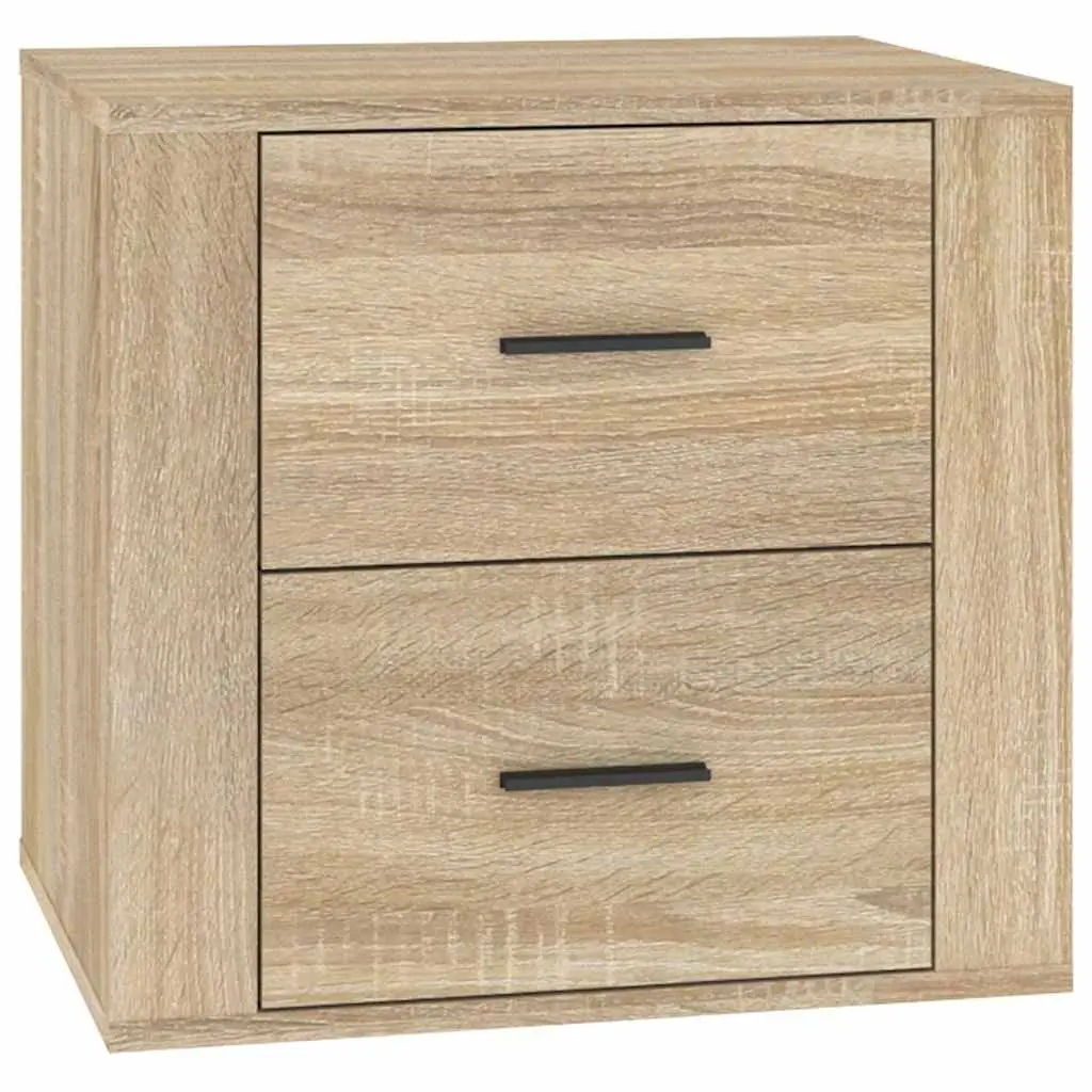 Bedside Cabinet Storage Brown Wooden Nightstand 50x39x47cm