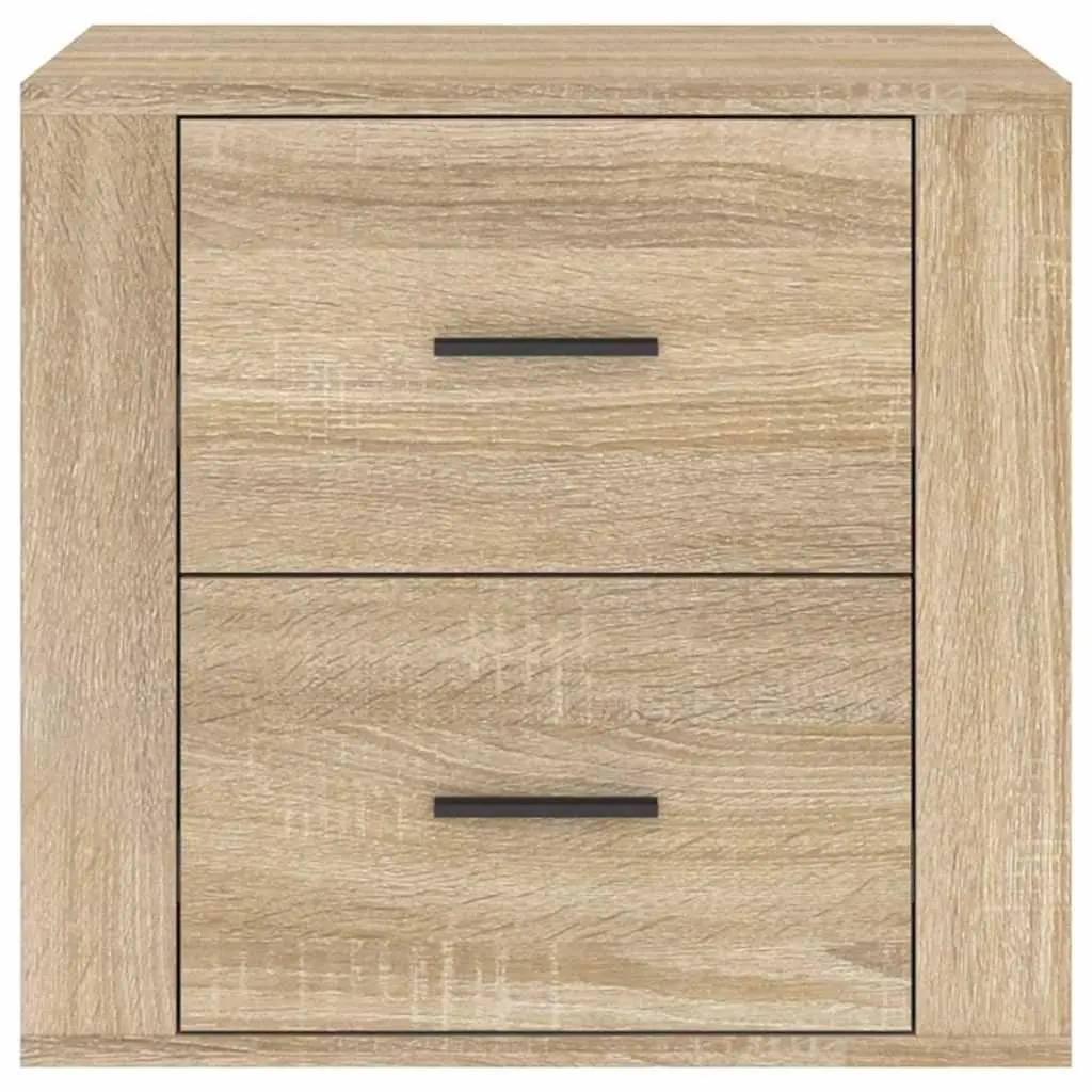 Bedside Cabinet Storage Brown Wooden Nightstand 50x39x47cm
