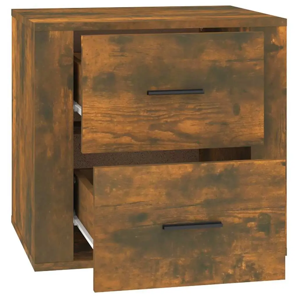 Bedside Table Storage Organiser Brown Engineered Wood 50 x 39 x 47 cm
