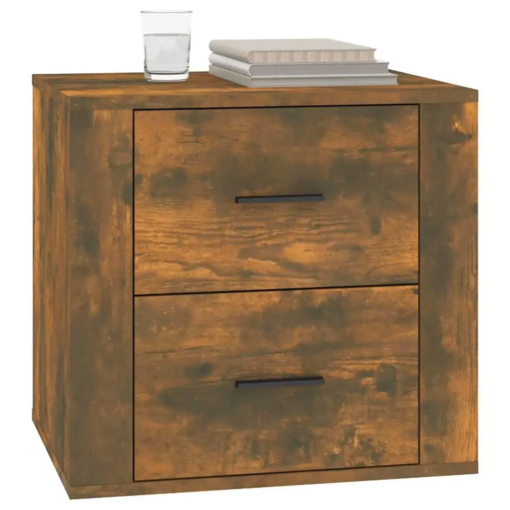 Bedside Table Storage Organiser Brown Engineered Wood 50 x 39 x 47 cm