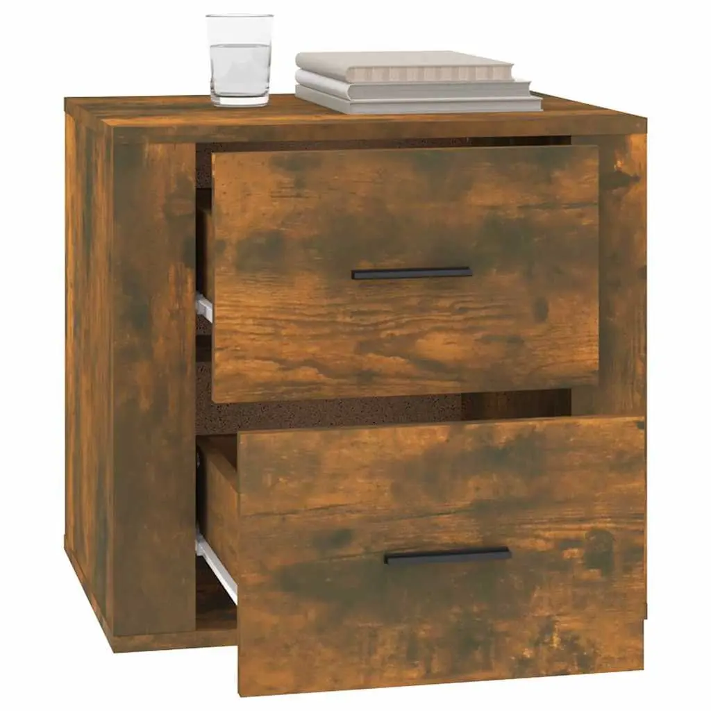 Bedside Table Storage Organiser Brown Engineered Wood 50 x 39 x 47 cm