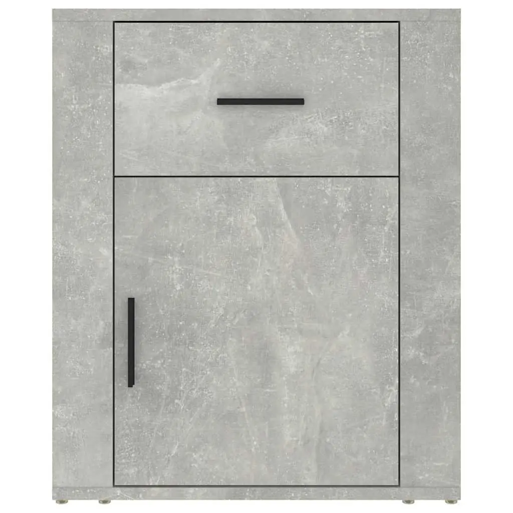 Bedside Cabinet Grey Nightstand Storage Drawer Compartment 50x36x60 cm