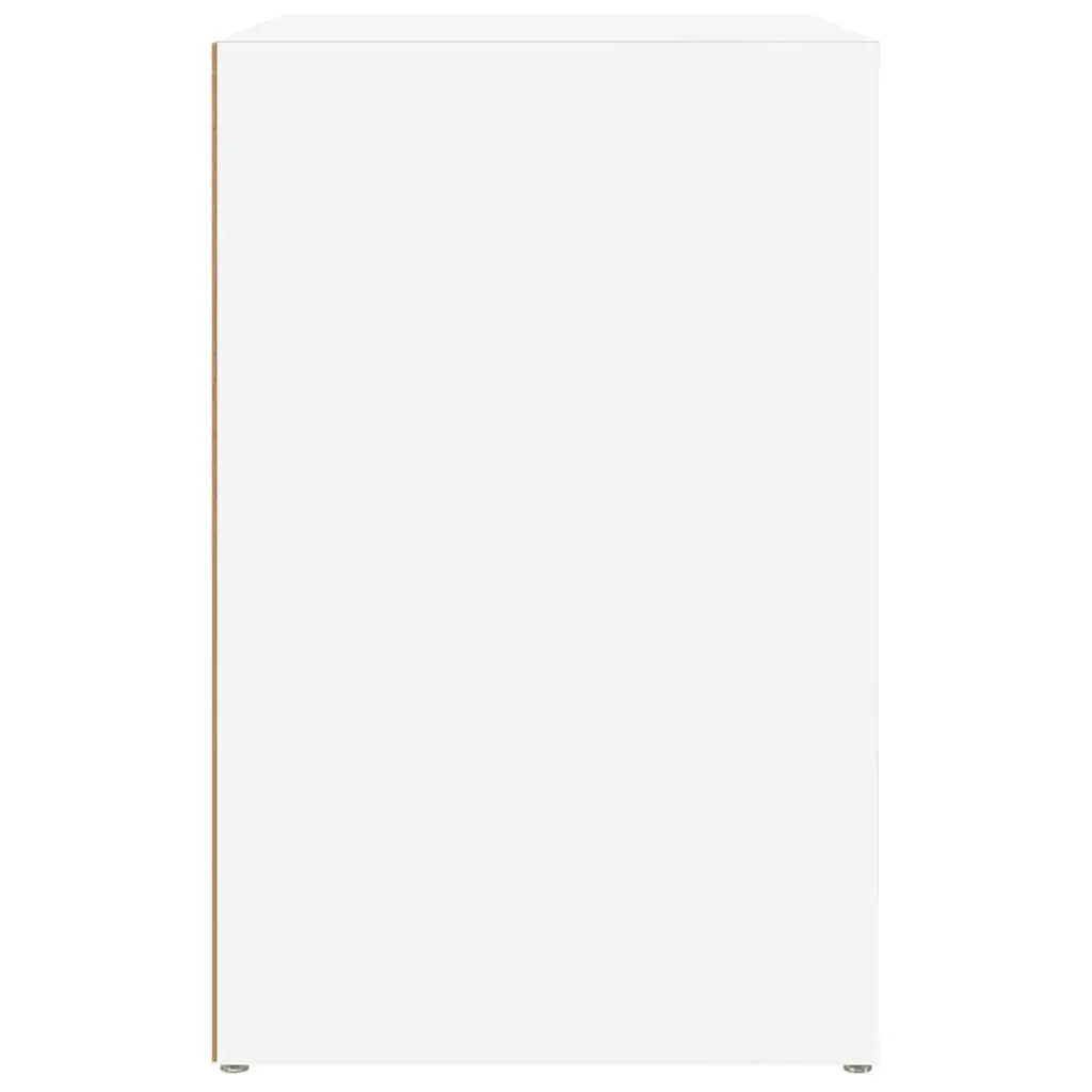 Shoe Cabinet Storage Organiser 2 Compartments 130cm White