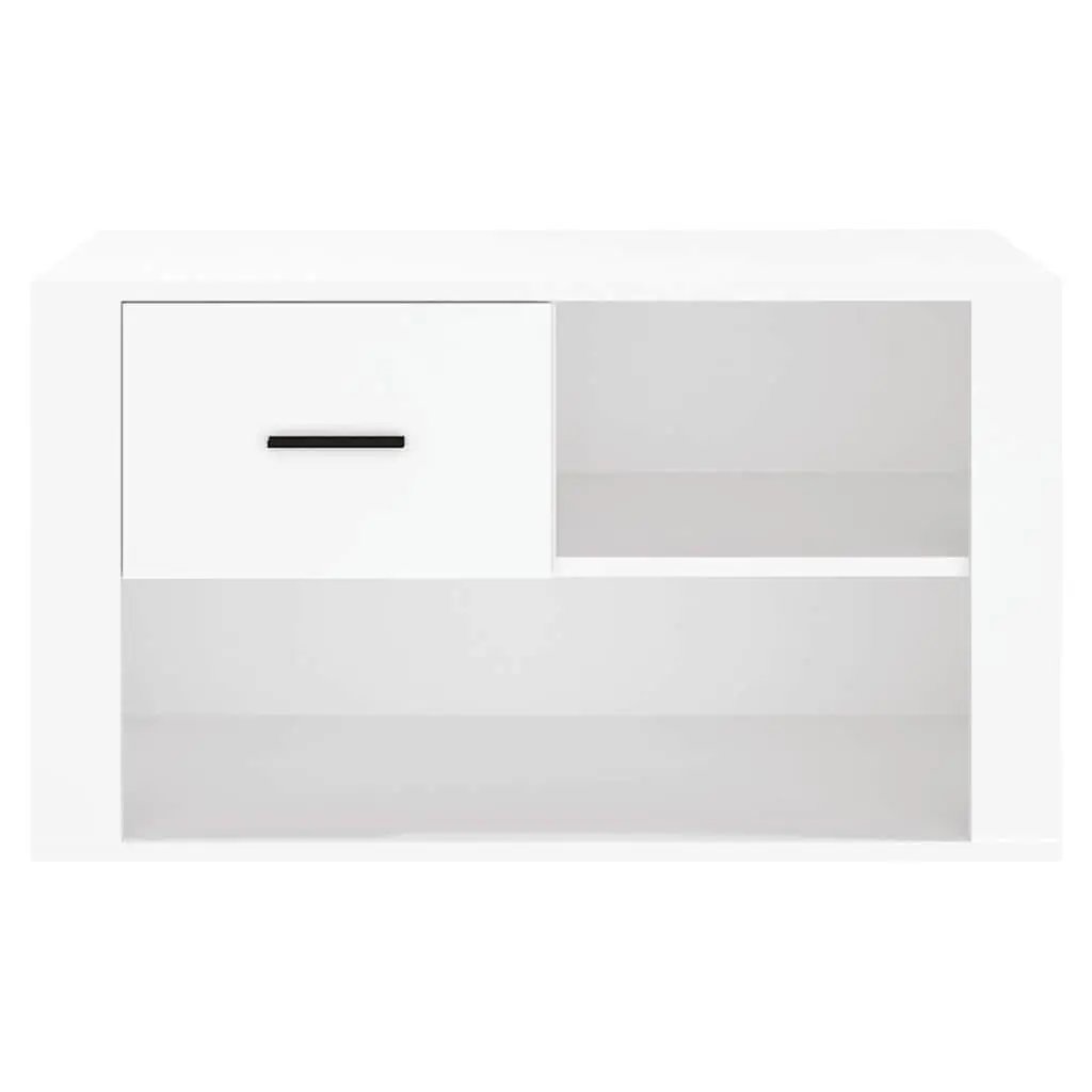 Shoe Cabinet Storage Organiser 80x35x45 cm White Engineered Wood
