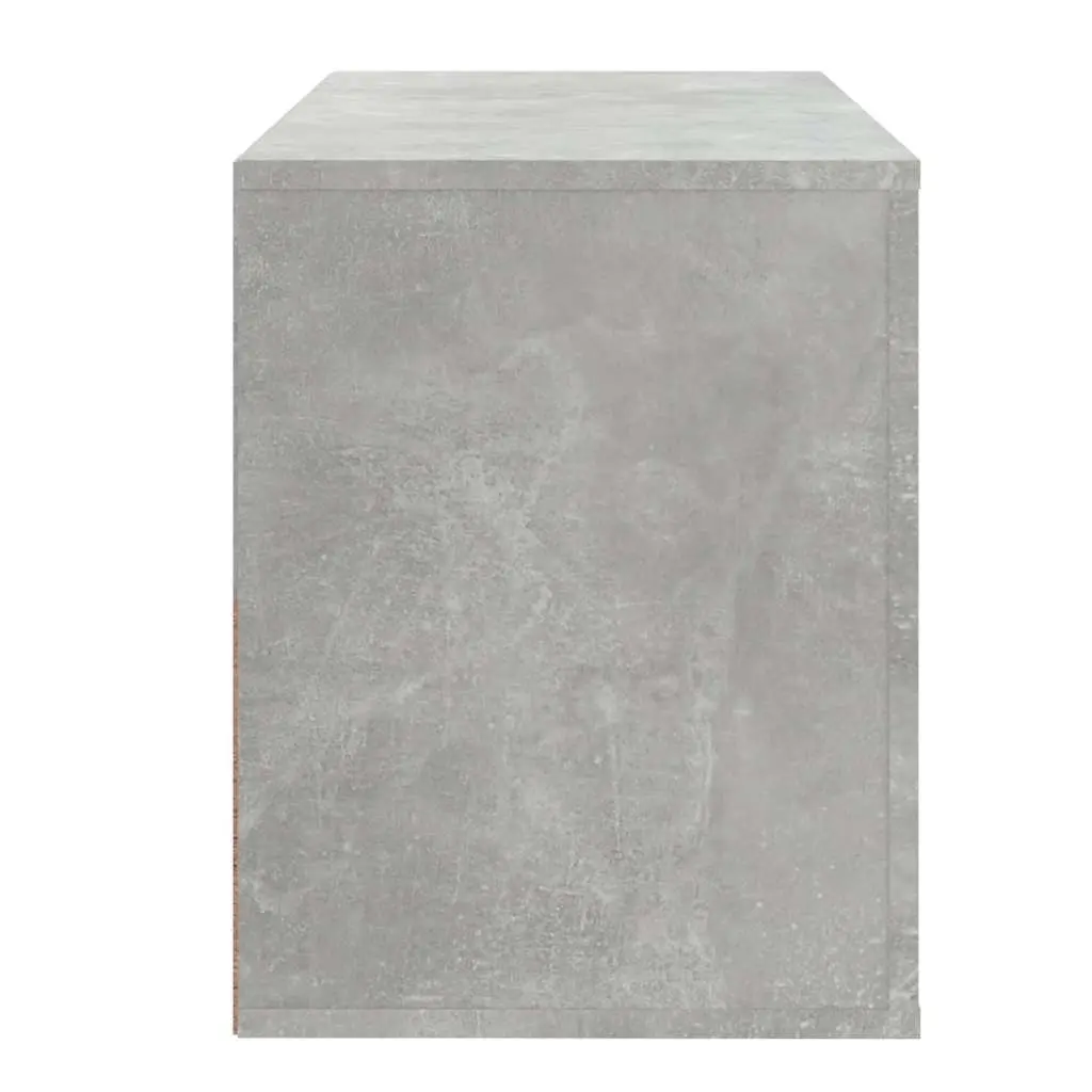 Shoe Cabinet Grey Storage Organiser 2 Compartments Engineered Wood