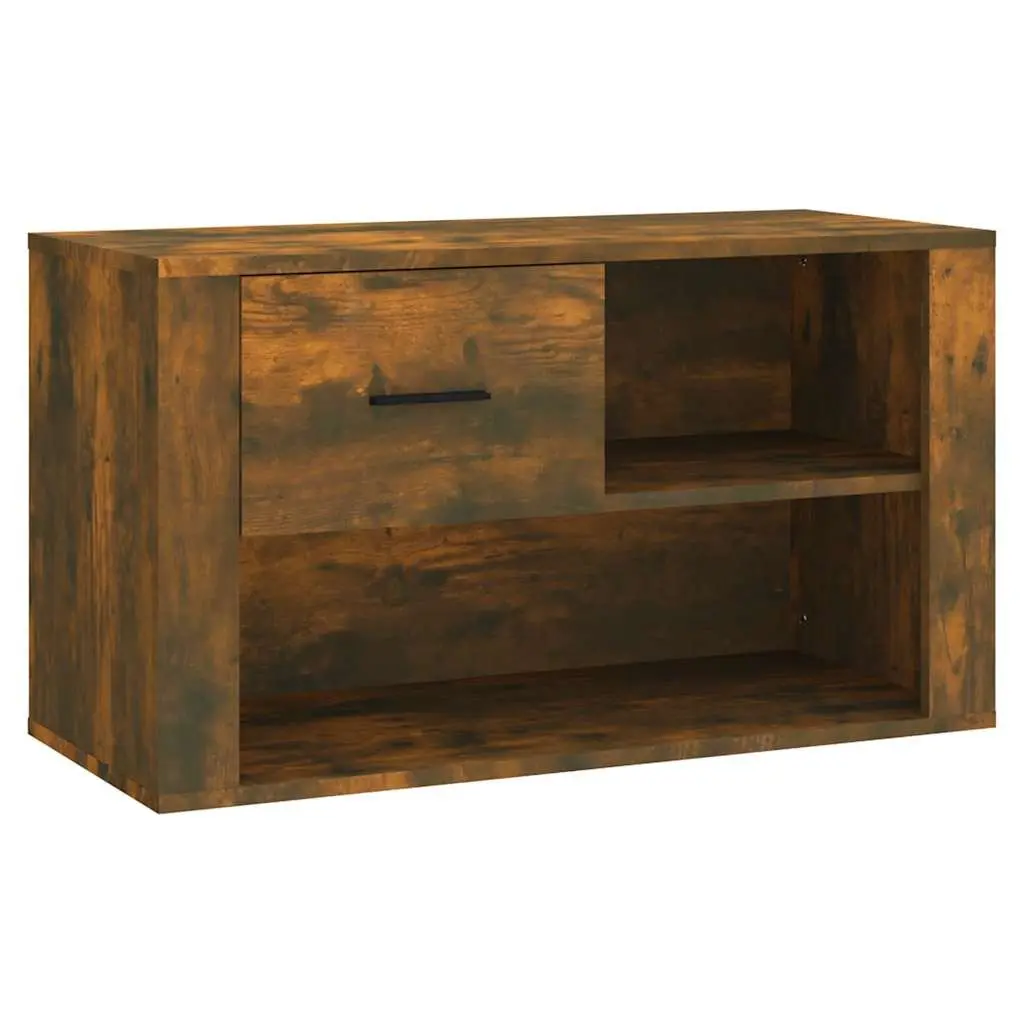 Shoe Cabinet Storage Organiser 80x35x45cm Brown Engineered Wood Compartments