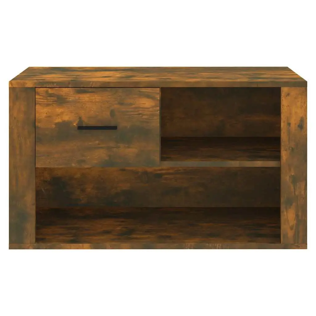 Shoe Cabinet Storage Organiser 80x35x45cm Brown Engineered Wood Compartments