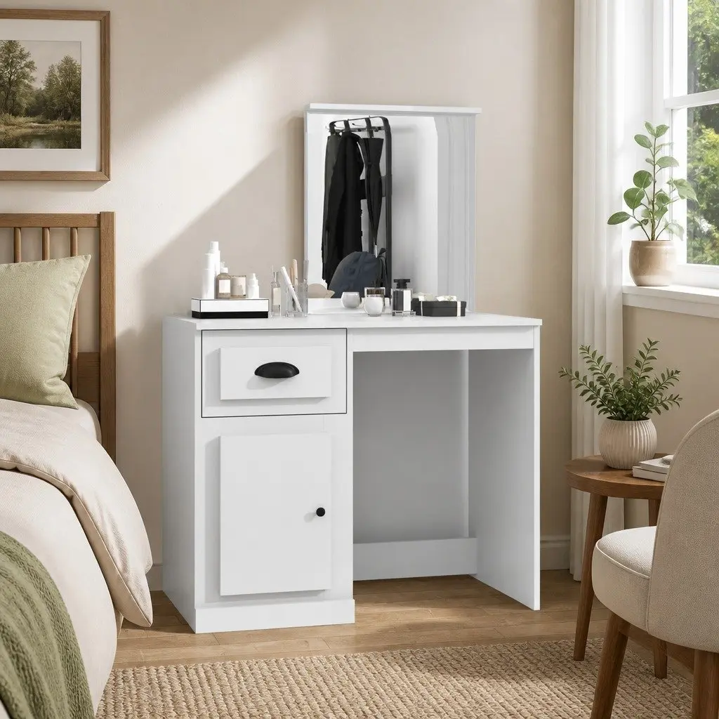 White Dressing Table with Ample Storage
