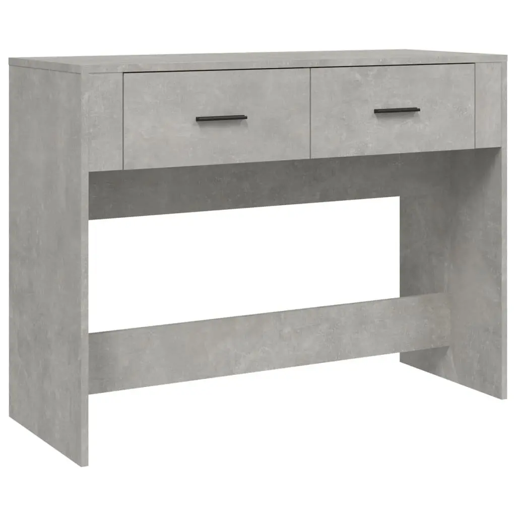 Grey Console Table with Storage Drawers