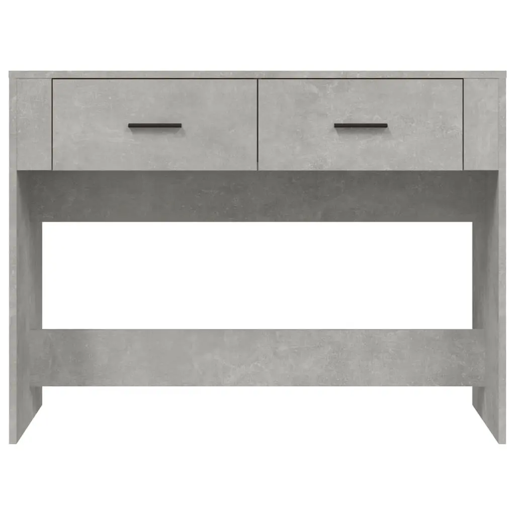 Grey Console Table with Storage Drawers