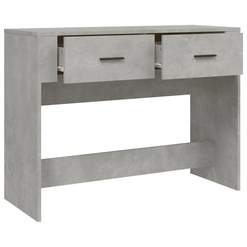 Grey Console Table with Storage Drawers
