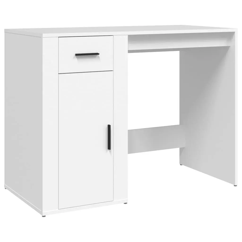 White Office Desk with Storage Solutions