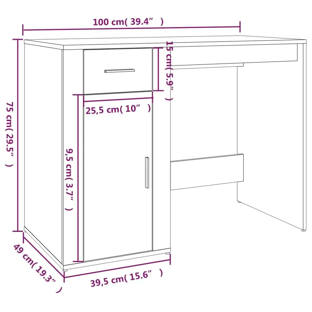 White Office Desk with Storage Solutions