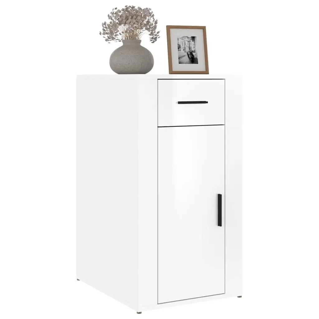 High Gloss White Cabinet for Storage Needs