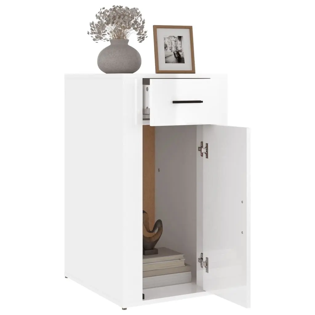 High Gloss White Cabinet for Storage Needs