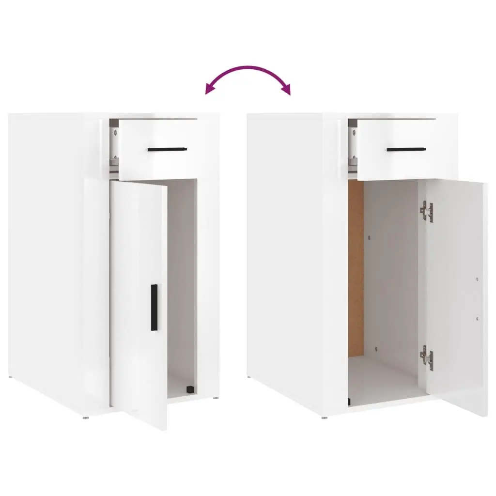 High Gloss White Cabinet for Storage Needs
