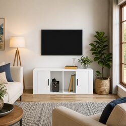White TV Cabinet - Practical and Stylish Media Storage