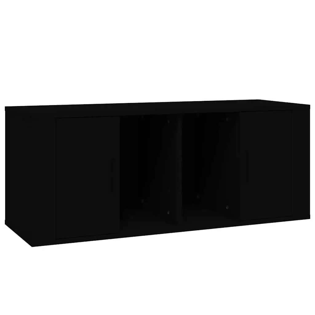 TV Cabinet Media Storage Unit 100x35x40 cm Black