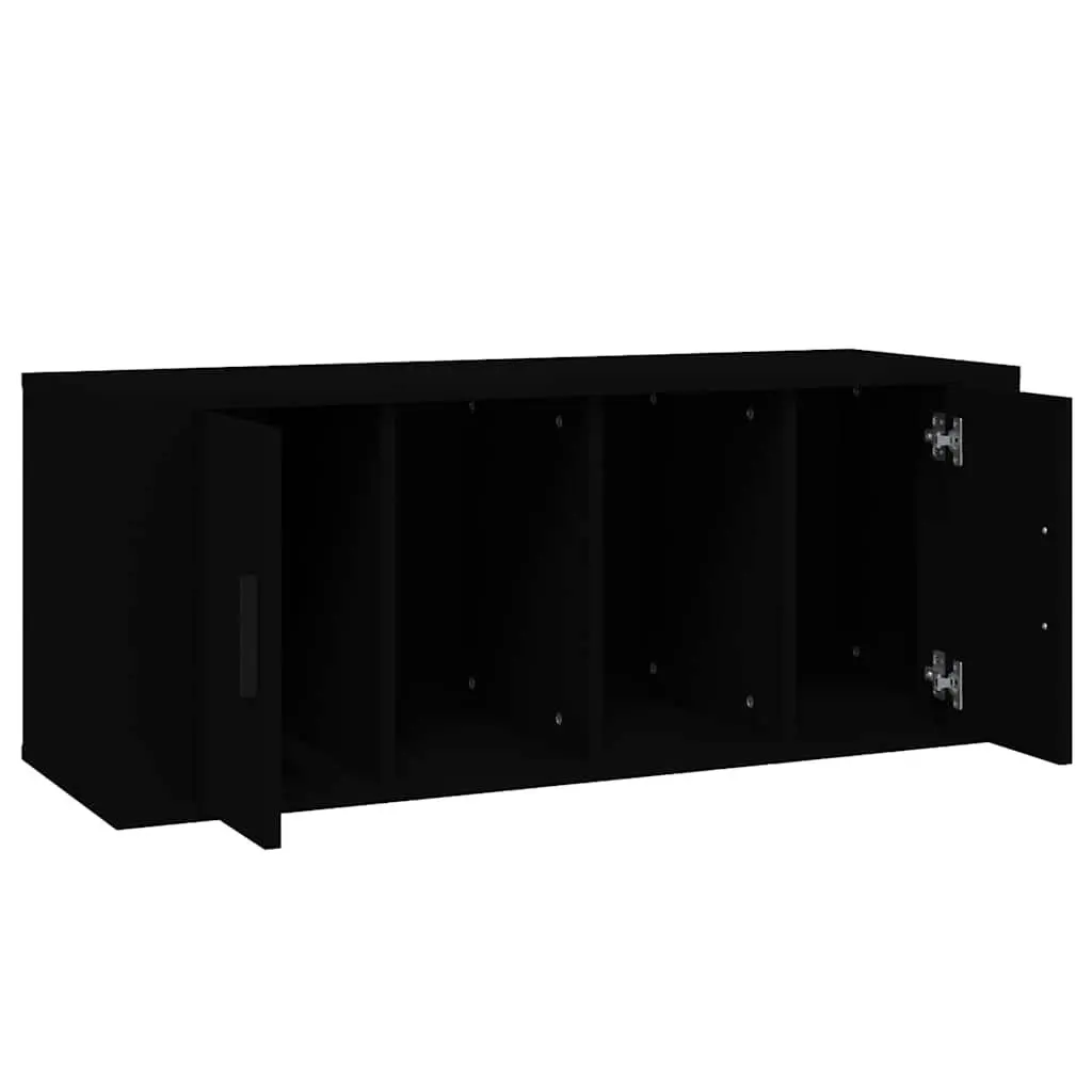 TV Cabinet Media Storage Unit 100x35x40 cm Black