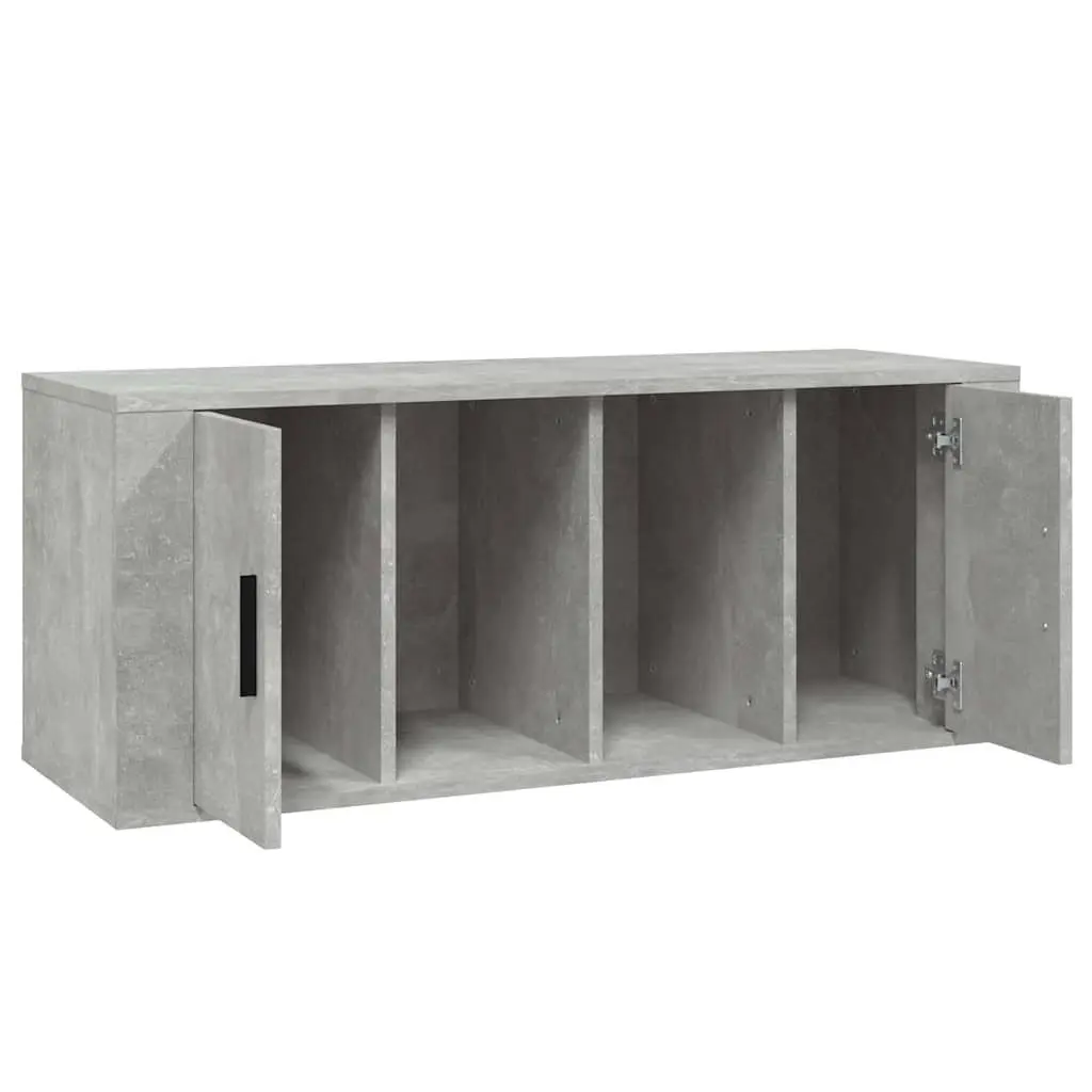 TV Cabinet Media Unit Storage Compartment 100x35x40cm Grey Engineered Wood