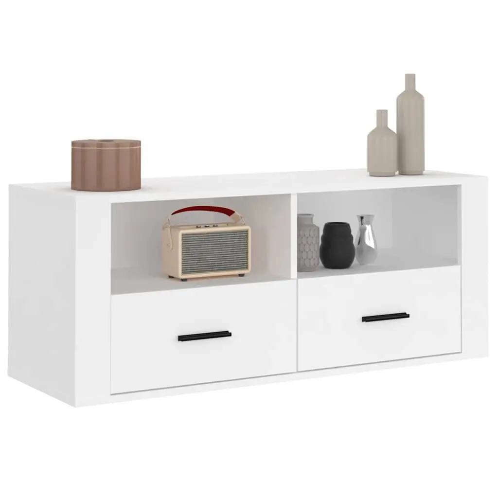 TV Cabinet Media Storage Unit 100x35x40 cm White