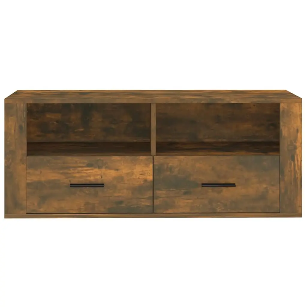 TV Cabinet Media Storage Unit 100cm Smoked Oak