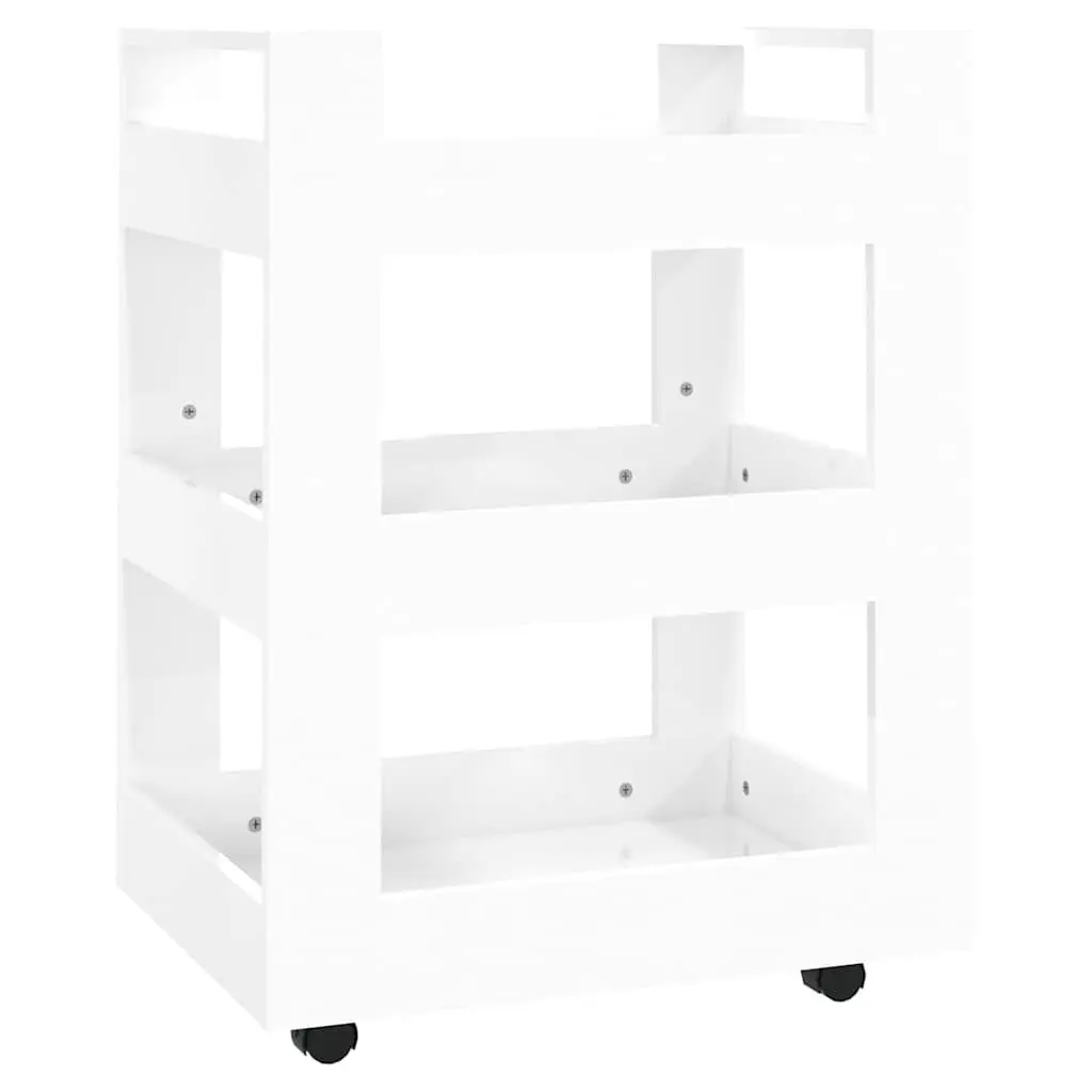 White Kitchen Trolley 60x45x80cm Storage Cart