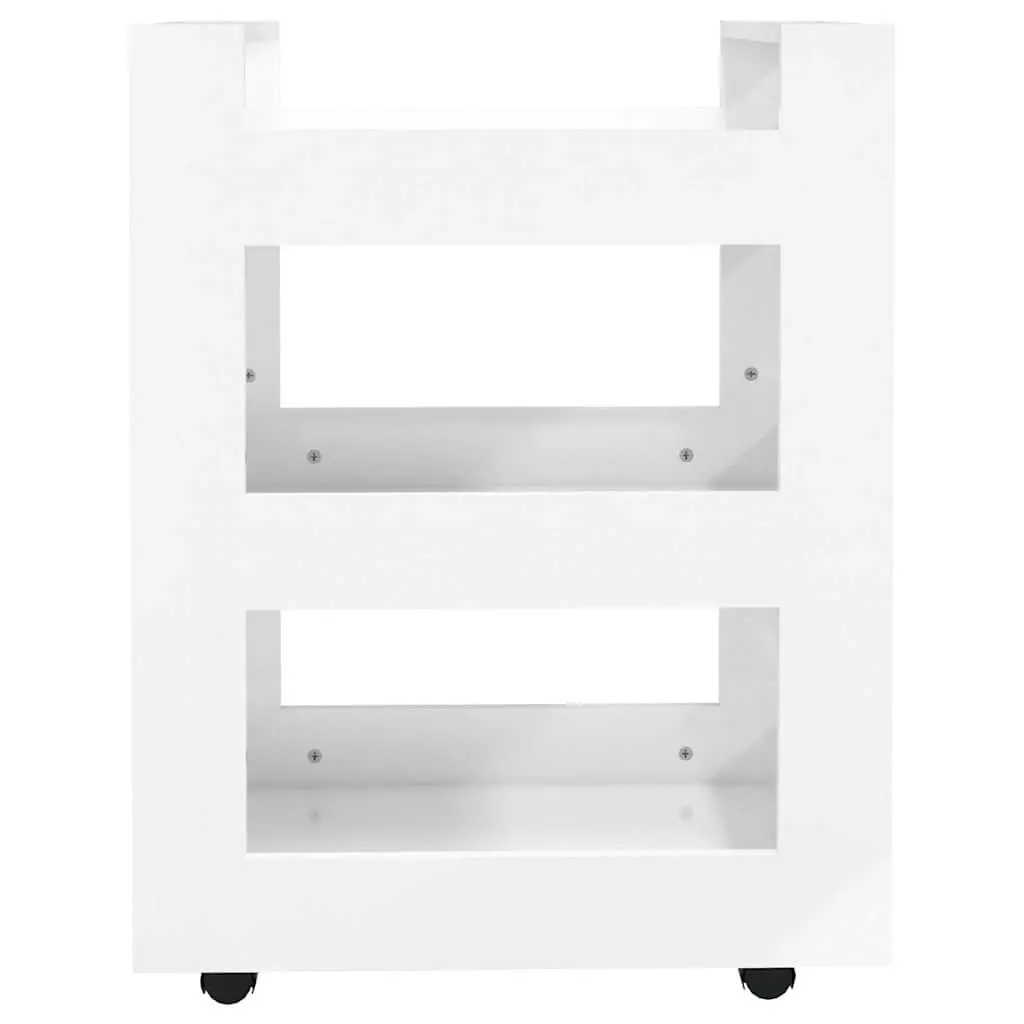 White Kitchen Trolley 60x45x80cm Storage Cart