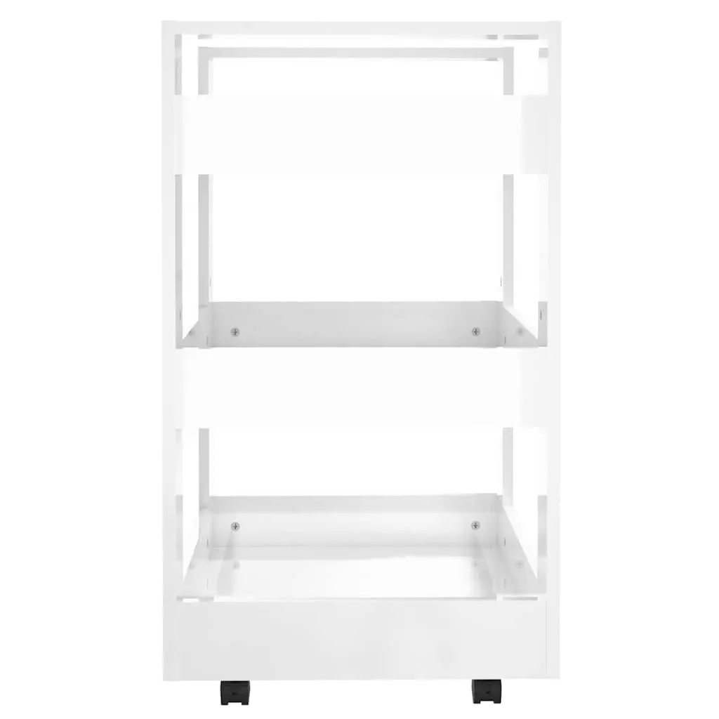 White Kitchen Trolley 60x45x80cm Storage Cart