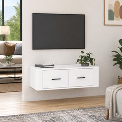 White Wall-Mounted TV Cabinet: Practical and Stylish
