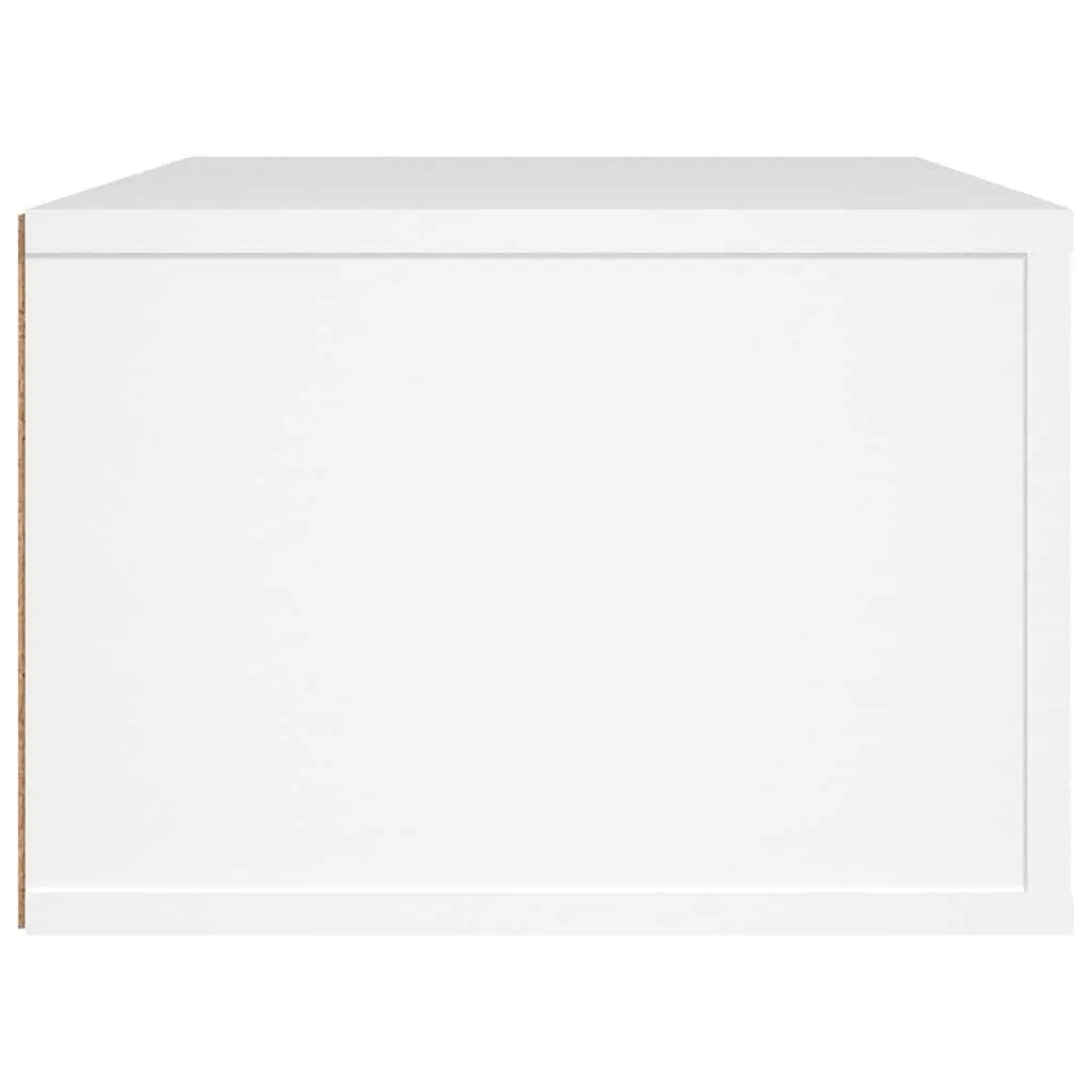 Hanging TV Cabinet Wall-Mounted Media Storage Unit Engineered Wood 80x36x25cm White